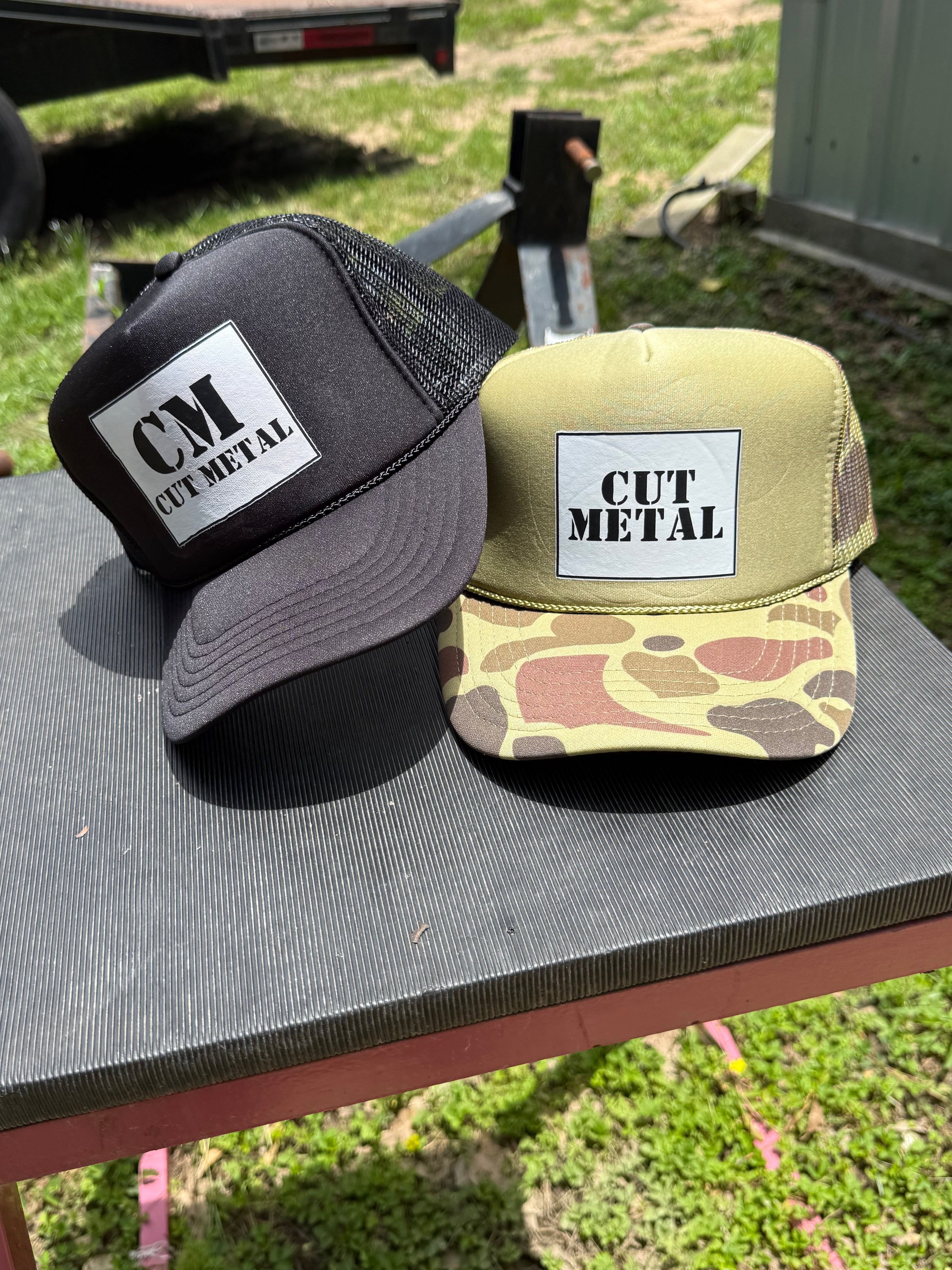 Cut metal hat