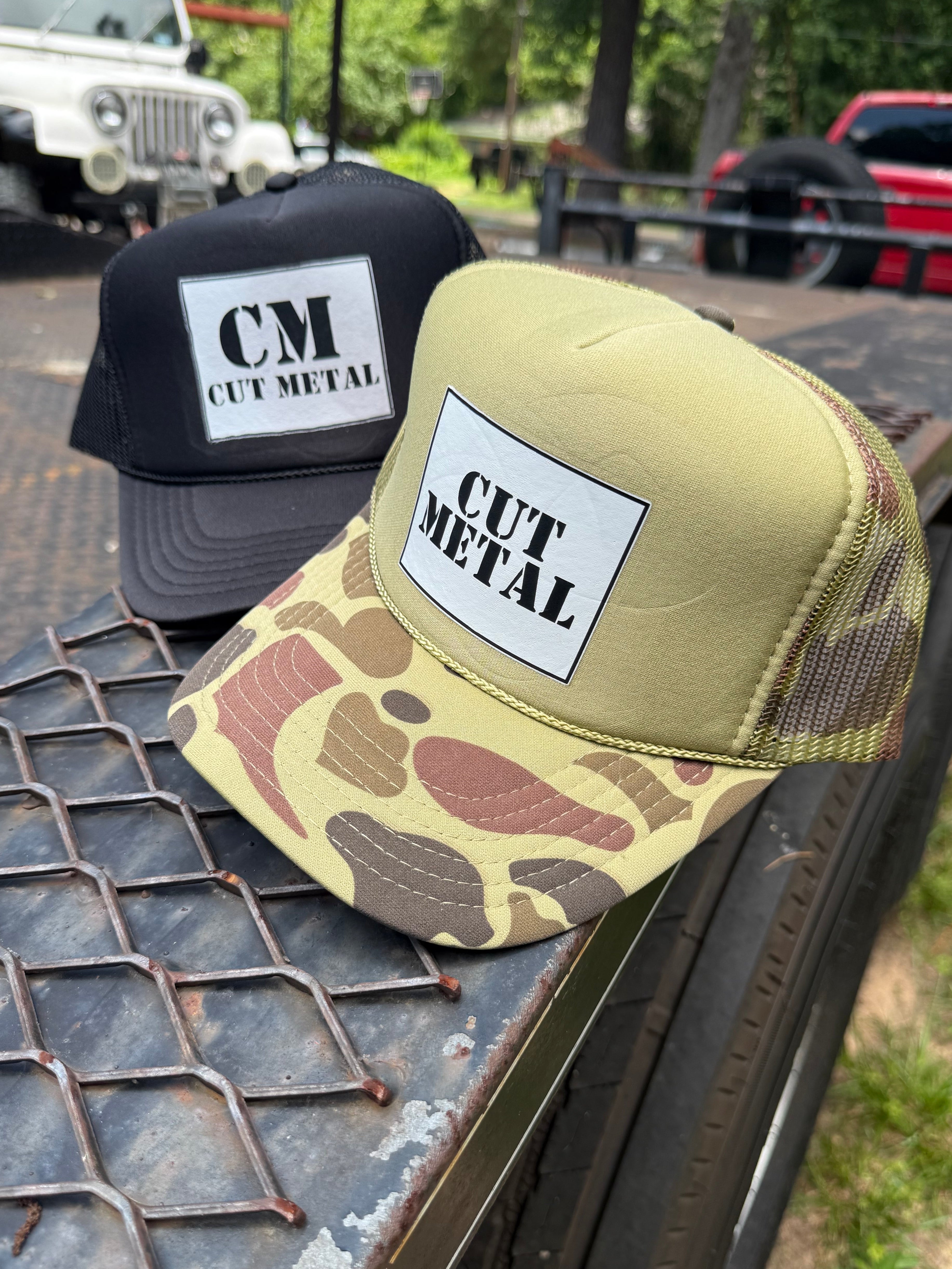 Cut metal hat